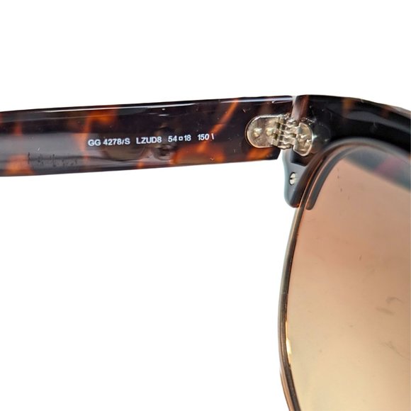Gucci Round Havana Brown Tortoise shell Sunglasses & Case 4278/S LZUD8 5… - Picture 13 of 15
